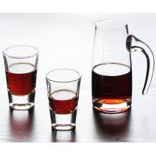 Eco-friendly decanter and shot glass set with yoke